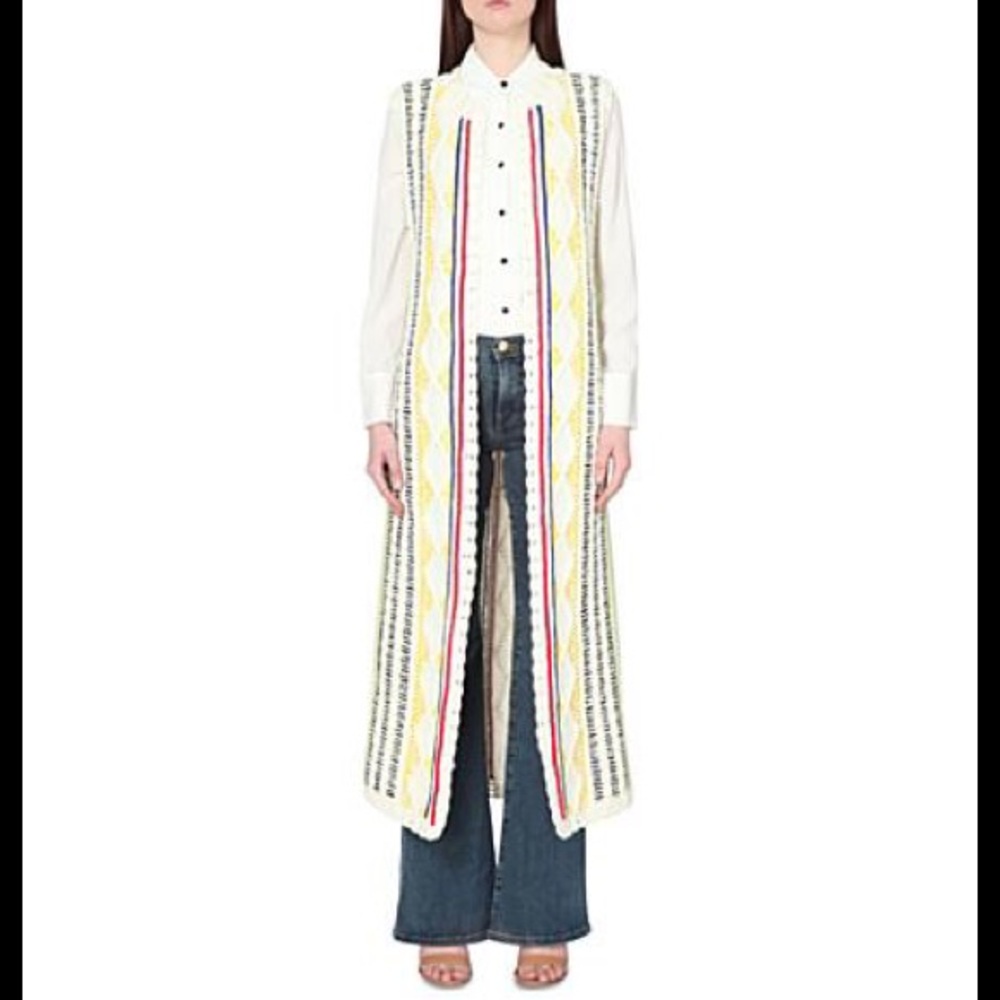 Alice & Olivia Cream Rudy Vest